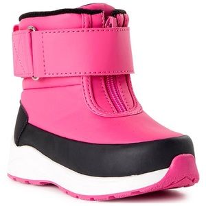 NEW Girl’s 10 Winter Snow Boots Pink Black Skid Resistant Rated -5F Zip Closure